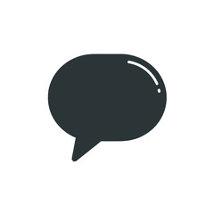 Naklejka premium Speech bubble icon in flat design style on white background 