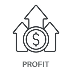 Simple Profit Design Icon, Simple Style Design Inspiration For Any Logos Interface And Purpose