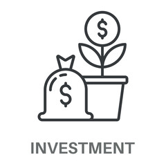 Simple Investment Design Icon, Simple Style Design Inspiration For Any Logos Interface And Purpose