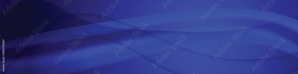 Aufkleber blue abstract dynamic gradient mesh curve wave backdrop horizontal banner vector