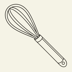 Outline Drawing Of A Kitchen Whisk