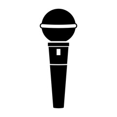 マイクのシルエット　イラスト素材