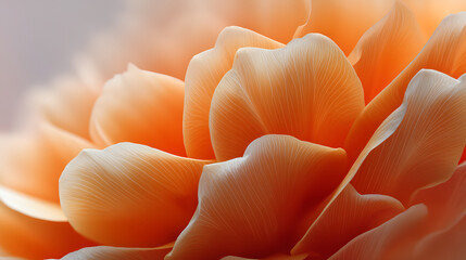 Close-up of Peach-Colored Flower Petals