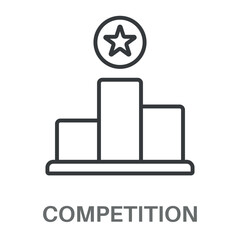 Simple Competition Design Icon, Simple Style Design Inspiration For Any Logos Interface And Purpose