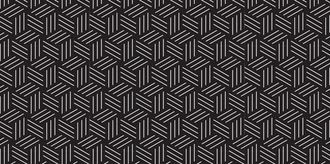 Modern fabric vector pattern. Seamless pattern with hexagon fabric geometric pattern. Abstract ornament diamond tile design.	