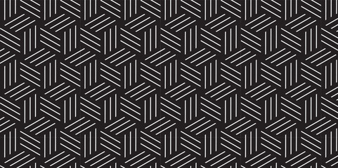 Modern fabric vector pattern. Seamless pattern with hexagon fabric geometric pattern. Abstract ornament diamond tile design.	