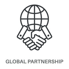 Simple Global Partnership Design Icon, Simple Style Design Inspiration For Any Logos Interface And Purpose