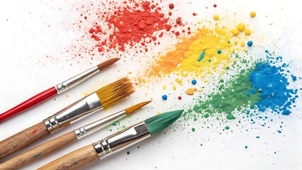 Obraz premium brushes and paint background