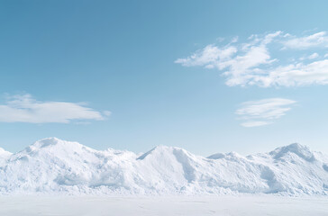 Vast White Mountains Under a Clear Sky