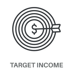 Simple Target Income Design Icon, Simple Style Design Inspiration For Any Logos Interface And Purpose