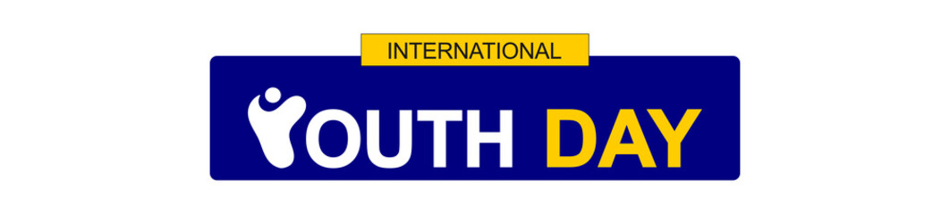 International Youth Day Typography Vector – Bold Text Icon Design for Poster and Social Awareness