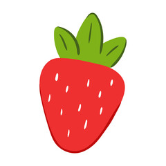 Strawberry in hand drawn style. Vector illustration isolated on white background