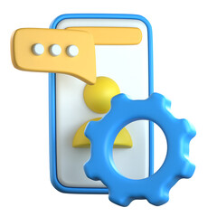 Video call screen 3D Icon colorful style
