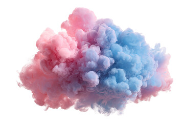 Obraz premium Pink and Blue Smoke Cloud on Transparent Background