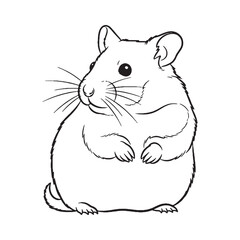 Central Hamster Fundamental Qualities Zone - Hamster vector - Hamster Line art - Hamster Drawing - Vector Lineart of Hamster - hamster logo - hamster outline

