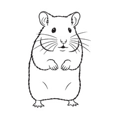Vast Hamster Ancient Aura Ambit - Hamster vector - Hamster Line art - Hamster Drawing - Vector Lineart of Hamster - hamster icon - outline of hamster

