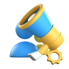 Campaign 3D Icon colorful style