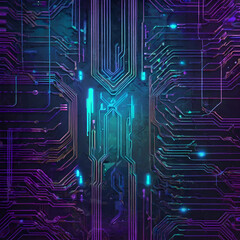 blue circuit board background,AI generative 