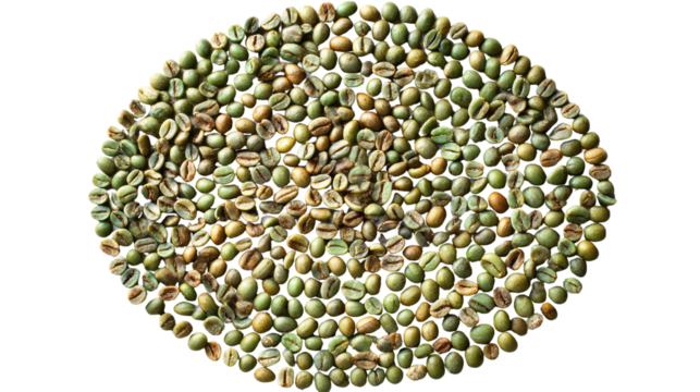 Various types of lentils arranged in an artistic pattern on a white background.