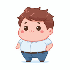 cute chubby adult male vector image 