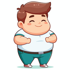 Obraz premium cute chubby adult male vector image 