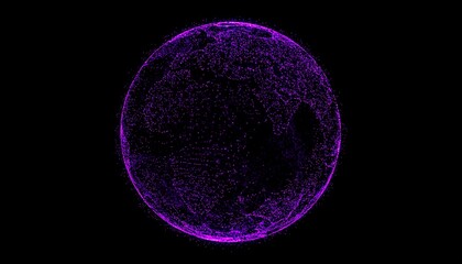 Abstract digital sphere of a planet