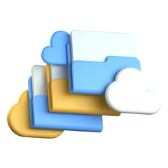 Database Stack 3D Icon Colorful Style