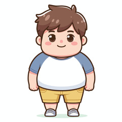 cute chubby adult male vector image 