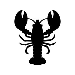 Lobster silhouette, Lobster black vector illustration