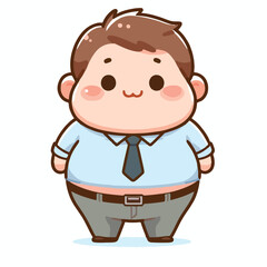Fototapeta premium cute chubby adult male vector image 