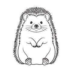 Profound Hedgehog Inherent Nature Soul - Hedgehog vector - Hedgehog Line art - Hedgehog Drawing - Vector Lineart of Hedgehog - Hedgehog illustration - hedgehog outline

