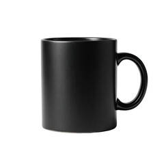A solid black mug