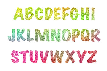 ABC Alphabet PNG Transparent Rainbow Letters for Preschool