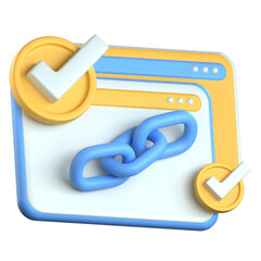 Browseer Link 3D icon Colorful Style