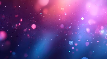 An abstract image featuring a gradient of deep pink and purple hues, speckled with varying sizes of out-of-focus light orbs, creating a dreamy, ethereal atmosphere