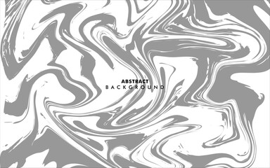 Monochrome fluid art illustration with a gray liquid marble effect. Abstract vector background with swirling ink patterns.