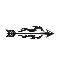 Flaming arrow tribal design flame fire