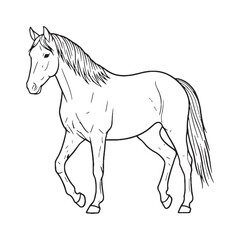 Steadfast Horse Silent Presence Air - Horse vector - Horse Line art - Horse Drawing - Vector Lineart of Horse - Horse illustration - vector of horse


