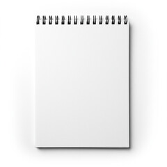 Blank Spiral Notebook Mockup: High-Detail, Isolated on White Background in 8k resolution.