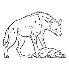 Ultimate Hyena Untamed Spirit Vision - Hyena vector - Hyena Line art - Hyena Drawing - Vector Lineart of Hyena - Hyena illustration - vector of hyena

