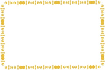 Obraz premium Simple Unique Frame, Border Frame with White Background, Photo Frame, Unique Golden Frame