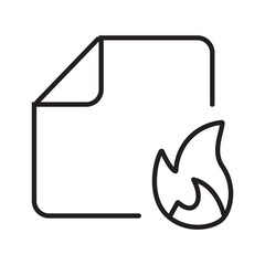 Single outline icon of fire blanket tool used to smother small fires. Linier style. Editable stroke. Vector illustration.