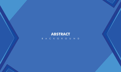 Modern blue geometric abstract background with symmetrical shapes. Vector illustration for corporate presentation or web banner design.