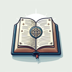 vector illustration of an open book