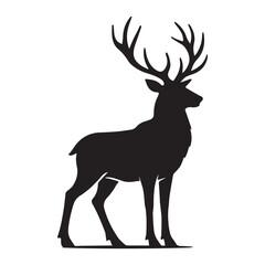 Deer  Silhouette Vector Illustration Design