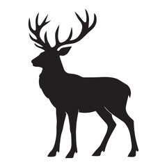 Obraz premium Deer Silhouette Vector Illustration Design