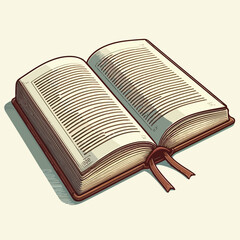 vector illustration of an open book