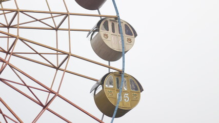 Ferris Wheel Vintage Amusement Ride, Recreation, and Carnival Nostalgia