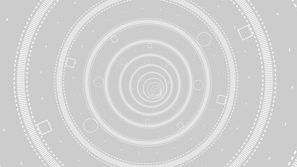 tunnel rendering seamless moving gray color 4k illustration. Deep cyan background 4k illustration. 