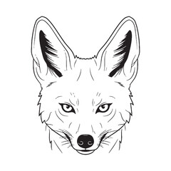 Profound Jackal Inherent Nature Core - Jackal vector - Jackal Line art - Jackal Drawing - Vector Lineart of Jackal - Jackal illustration - its determined unwavering feral character

